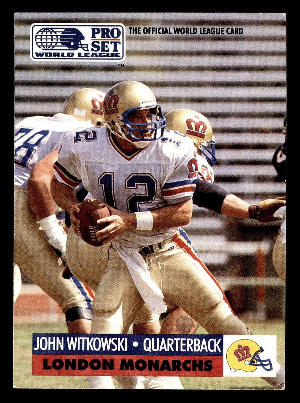 1991 Pro Set #14 John Witkowski World League Collectibles (WLAF Inserts) Card